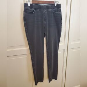 J Jill Faded Black Slim Leg Jeans, S